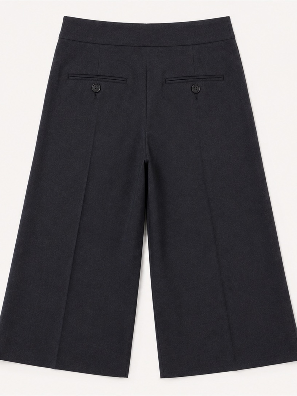 BCBGMaxAzria Black Cropped Wide-Leg Capris